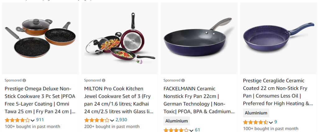 Non Stick Cookware Ceramic Coated