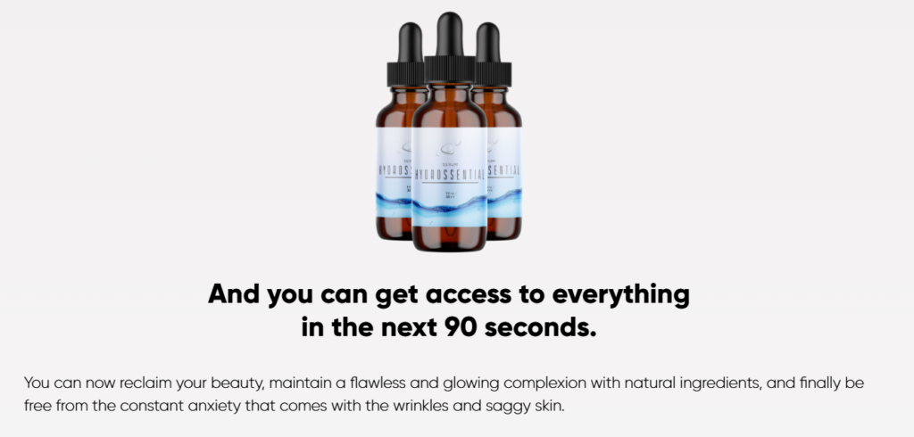 
Hydrossential - unique beauty serum offer review