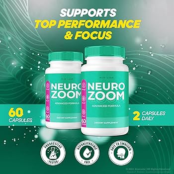 Amazon.com: (5 Pack) Neuro Zoom Supplement, Neuro Zoom Organic Memory Supporting Formula, Neuro Zoom to Reduce The Negative Effects of Brain Fog, Neuro Zoom Used to Boost Memory, NeuroZoom Reviews (300 Capsules) :