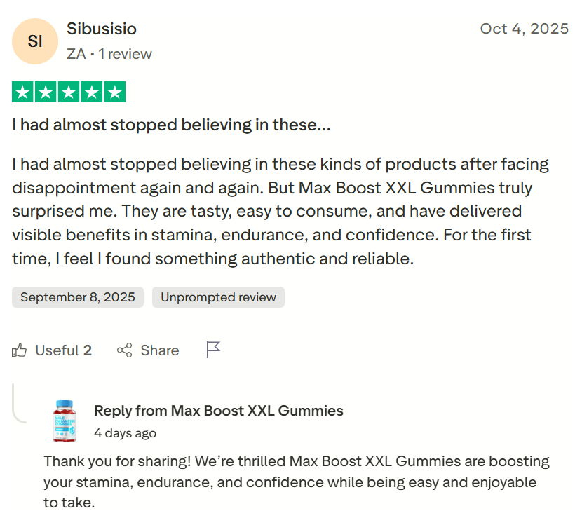 Max Boost Customer Reviews